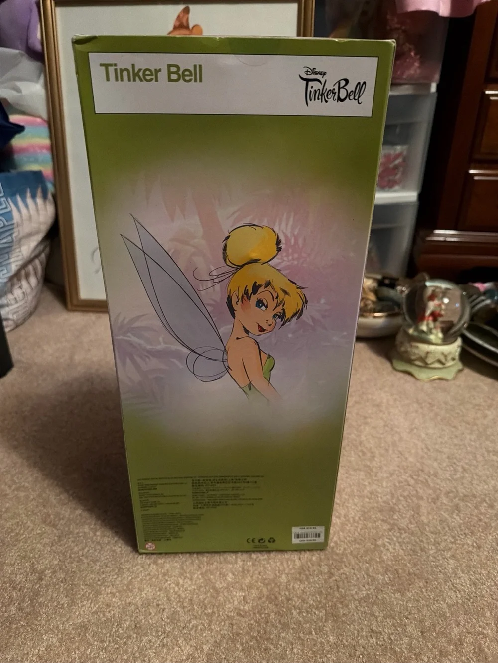 NIB Disney Store Tinker Bell Doll in Green Dress
